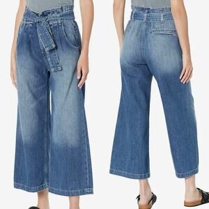 Hudson Cropped Wide Leg Trouser Jeans Size 29 Paper bag Dancehall Cotton Casual